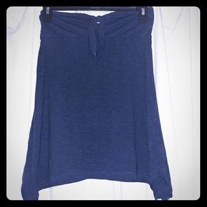 Navy Blue Halter Top with Knotted Bow